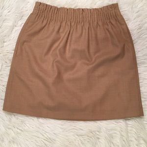 J crew tan paper bag skirt size small
